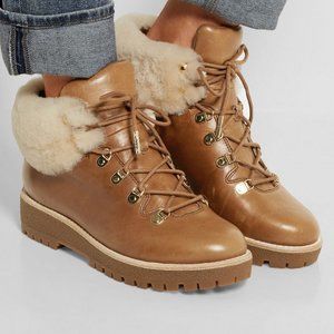 MICHAEL KORS  shearling-trimmed leather Boots